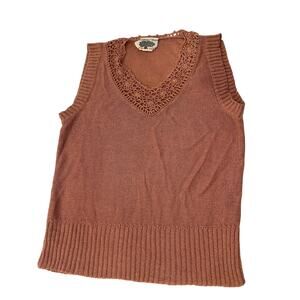 Women's Arpeja Organically Grown Sweaters Small Knit Pink Vintage Sweater